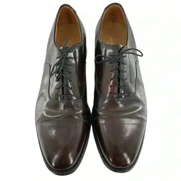 Johnston & Murphy Optima mens oxfords size 10.5 burgundy leather cap toe 90s main image 10